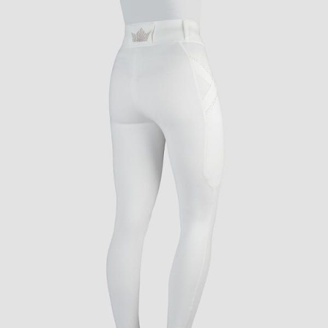 Bryczesy Leginsy MOMENTUM White/rose