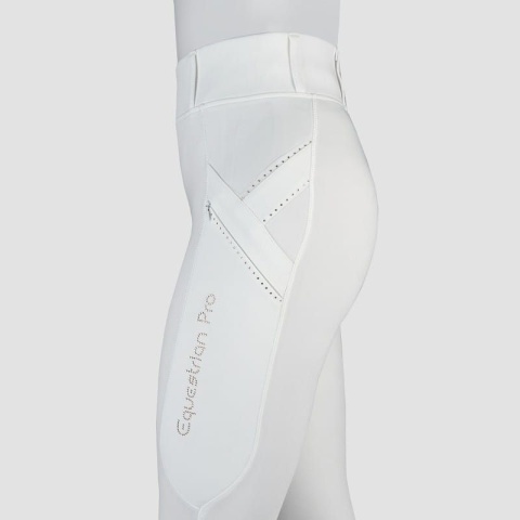 Bryczesy Leginsy MOMENTUM White/rose