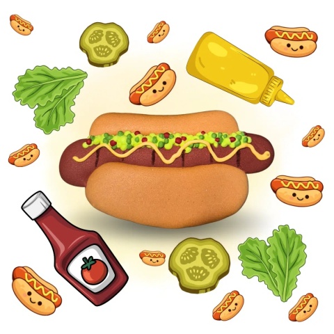 Hot Dog ciastko | Limitowana Edycja Lukrowanych Ciastek dla Koni