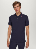 Koszulka polo Tommy Hilfiger Harrison Pique z krótkim rękawem DESERT SKY