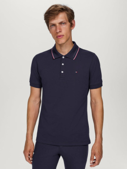Koszulka polo Tommy Hilfiger Harrison Pique z krótkim rękawem DESERT SKY