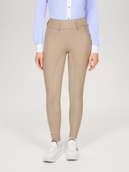 Legginsy ze szlufkami Tommy Hilfiger Highland Hybrid - beżowe