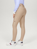 Legginsy ze szlufkami Tommy Hilfiger Highland Hybrid - beżowe