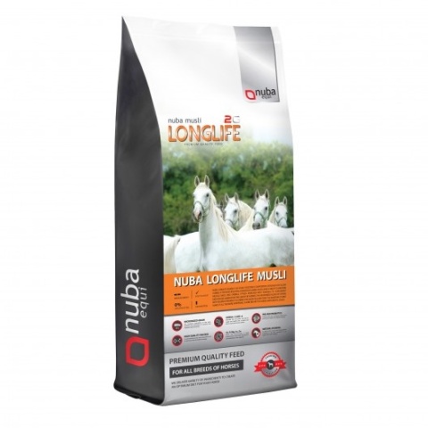 Nuba LongLife Musli 2G - pasza dla koni starszych - worek 20kg Nuba LongLife Musli 2G - pasza dla koni starszych - worek 20kg