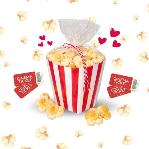 Popcorn beziki | Limitowane Wegańskie Beziki dla Konia | Kształt Popcornu