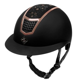 QUANTINUM CHIC ROSEGOLD Kask jeździecki SZEROKI DASZEK