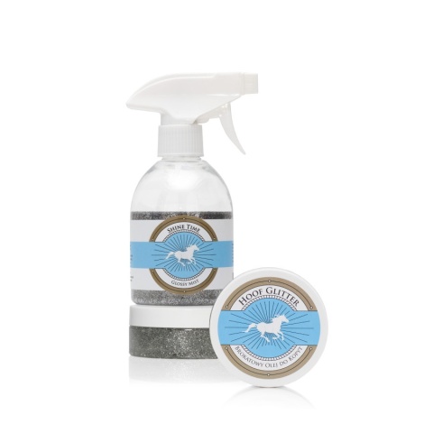 SHINE SET - zesatw mgiełka brokatowa i brokat do kopyt