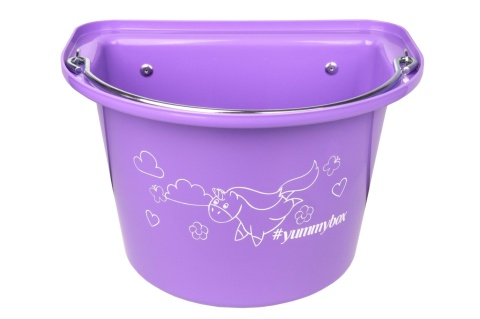 Żłób na paszę z zawiesiem i pałąkiem Yummy, 12 l, lawendowy