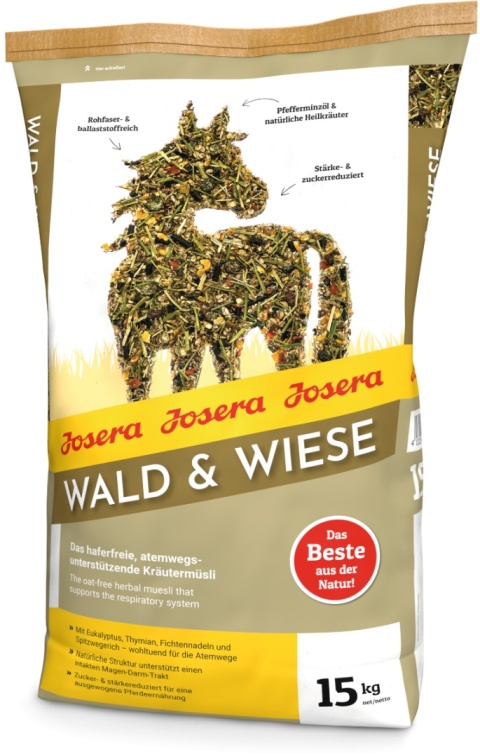 Josera Wald & Wiese-Ziołowe musli bez owsa wspomagające drogi oddechowe